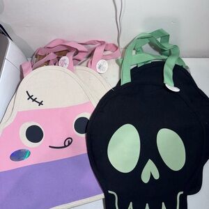 Halloween canvas Tote Bags
